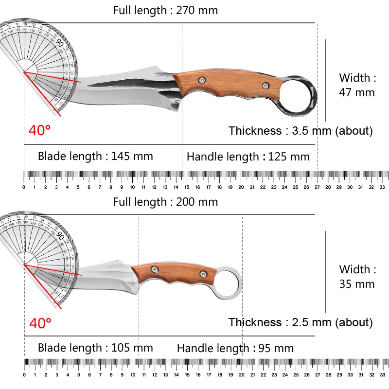 Forged Multifunctional Boning BBQ Butcher Knife Stainless Steel Meat Fish Fruit Vegetables Slicing Kitchen Chef Knife with Cover