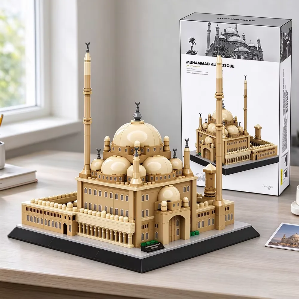 New Blocks Toy 620PCS For Ali Mosque in Cairo Egypt Building Blocks Famous Architecture Assembled Model Puzzle Toys For Gifts