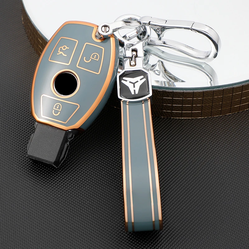 TPU Car Key Case Shell Cover Fob for Mercedes Benz  A B C E S Class W204 W211 CLA GLA GLC GLK W176 W463 W251 Accessories view 4