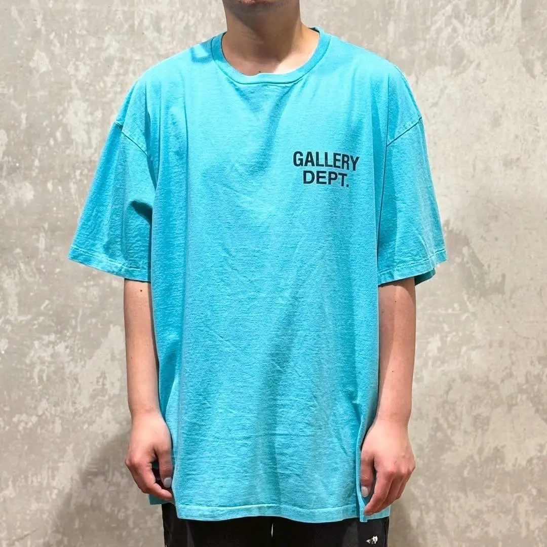 Gallery DEPT English alphabet print round neck wash water do old dopamine color scheme short sleeve T-shirt