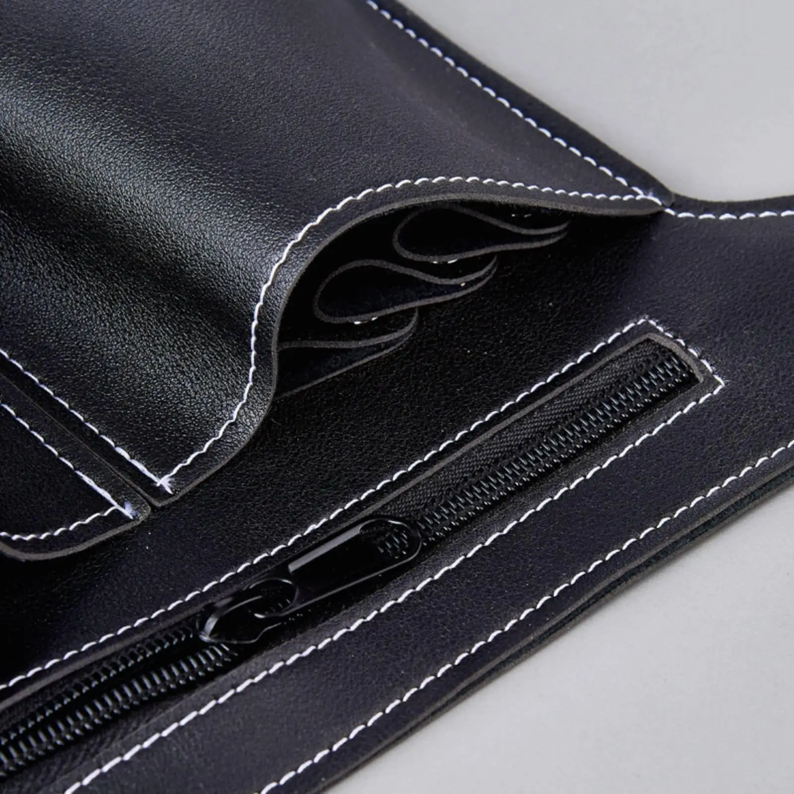 Elegant Leather Barber Storage Pouch with Adjustable Waist Strap for Scissors Combs Clips Professional Hair Styling Tool Carrier