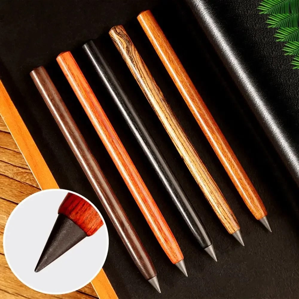 Unlimited Writing Wooden Eternal Pencil Student Art Sketch Pencil No Ink Painting Tools Replaceable Nib School Supply Stationery