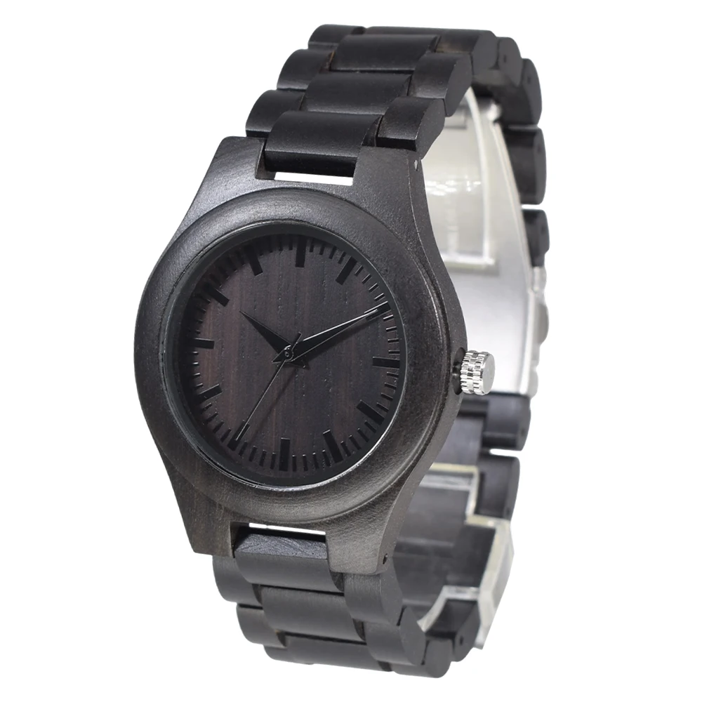 Daily Commute Sandal Wood Quartz Watch for Women Retro Casual Wristwatch with Smooth Natural Wood Texture