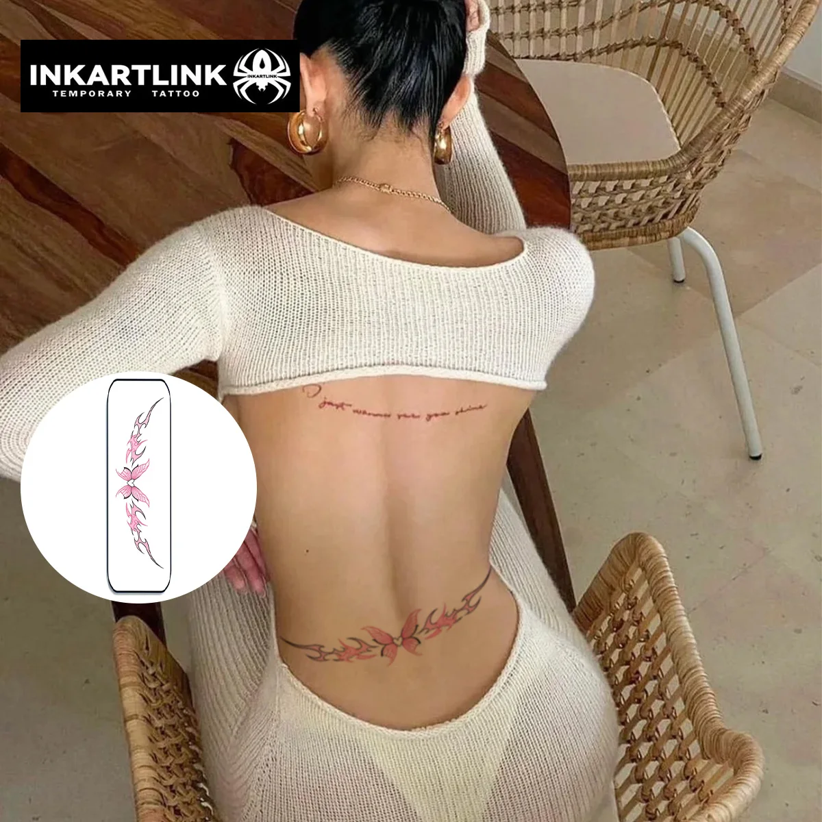 INKARTLINK Temporary Tattoo Stickers Hand Drawing Waterproof Color Printing Temporary Tattoo Party Supplies DIY Stickers