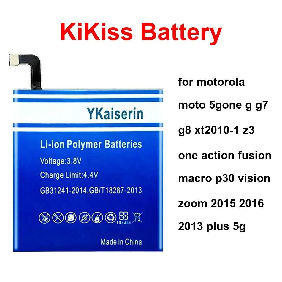 

Аккумулятор для Motorola Moto 5GONE, G7, G8, XT2010-1, Z3, One, Action, Fusion, Macro, P30, Vision, Zoom 2015, 2016, 2013 Plus, 5G, JE40, LG50