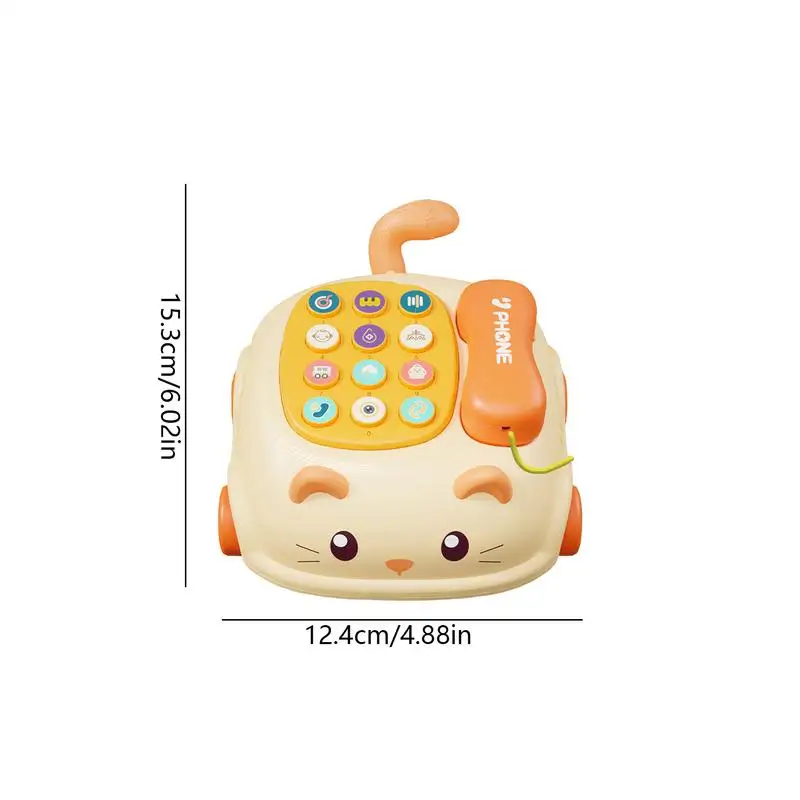 Zabawka dla niemowląt Telefon Samochodzik Zabawki Kreskówkowy Telefon Zabawki Udawaj Muzyczna Zabawka z Obrotową Tarczą Interaktywna Zabawka Edukacyjna dla Dzieci