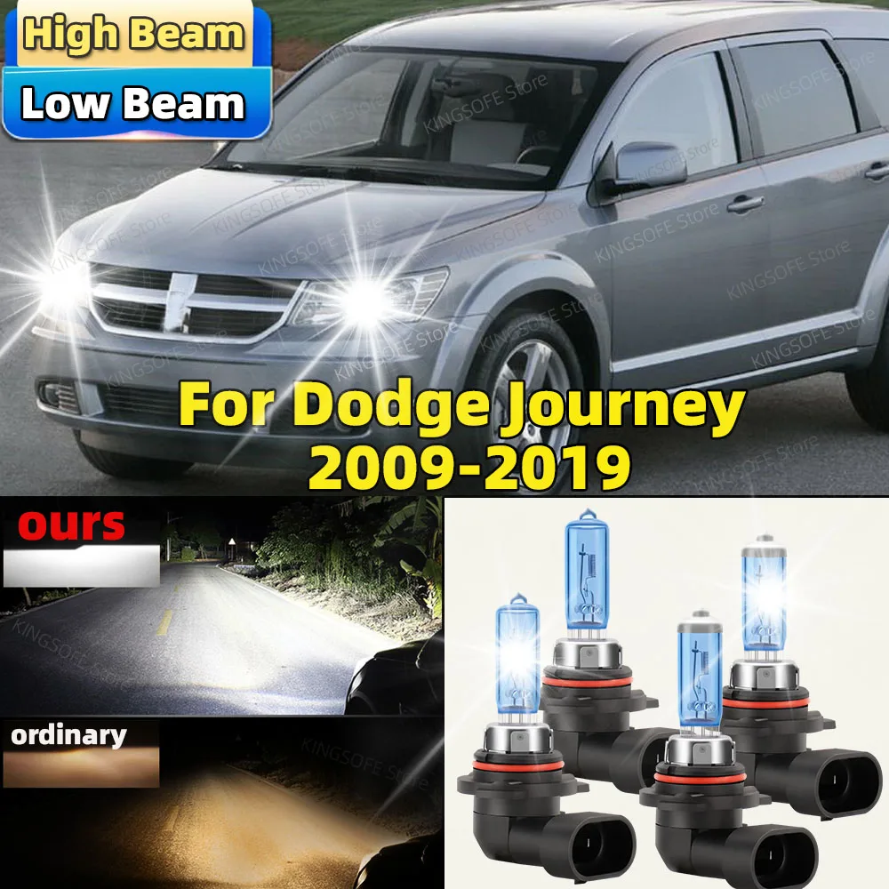 

4Pcs Halogen Headlight Bulb Super Warm White Light Replacement Bulb For Dodge Journey 2009-2019 2010 2011 2012 2013 2014