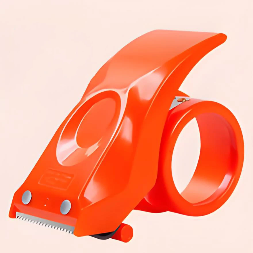 قاطعة شريط التعبئة، عبوة من 1، 5.5 سم، مناسبة للاستخدام المكتبي والشحن، لون برتقالي