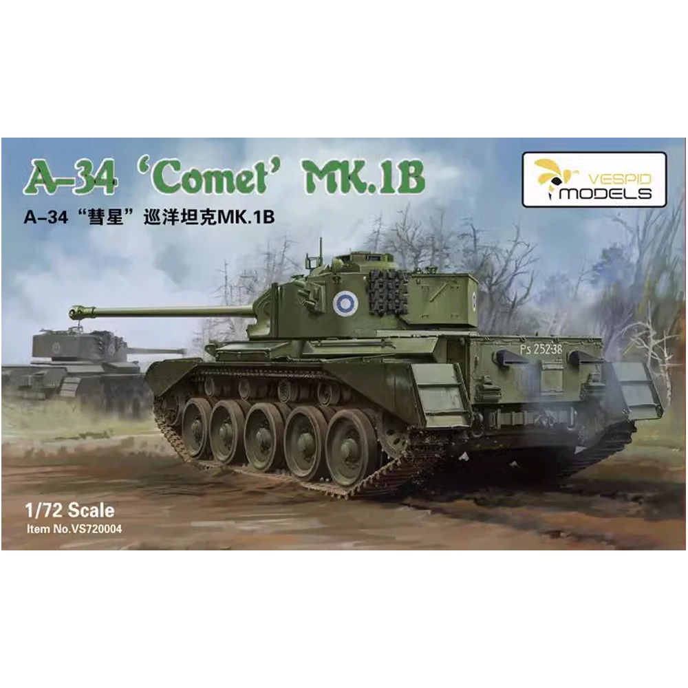 

VESPID 720004 1/72 Scale Cruiser Tank A34 COMET Mk.IB Tank Display Hobby Craft Toy Plastic Assembly Model Kit