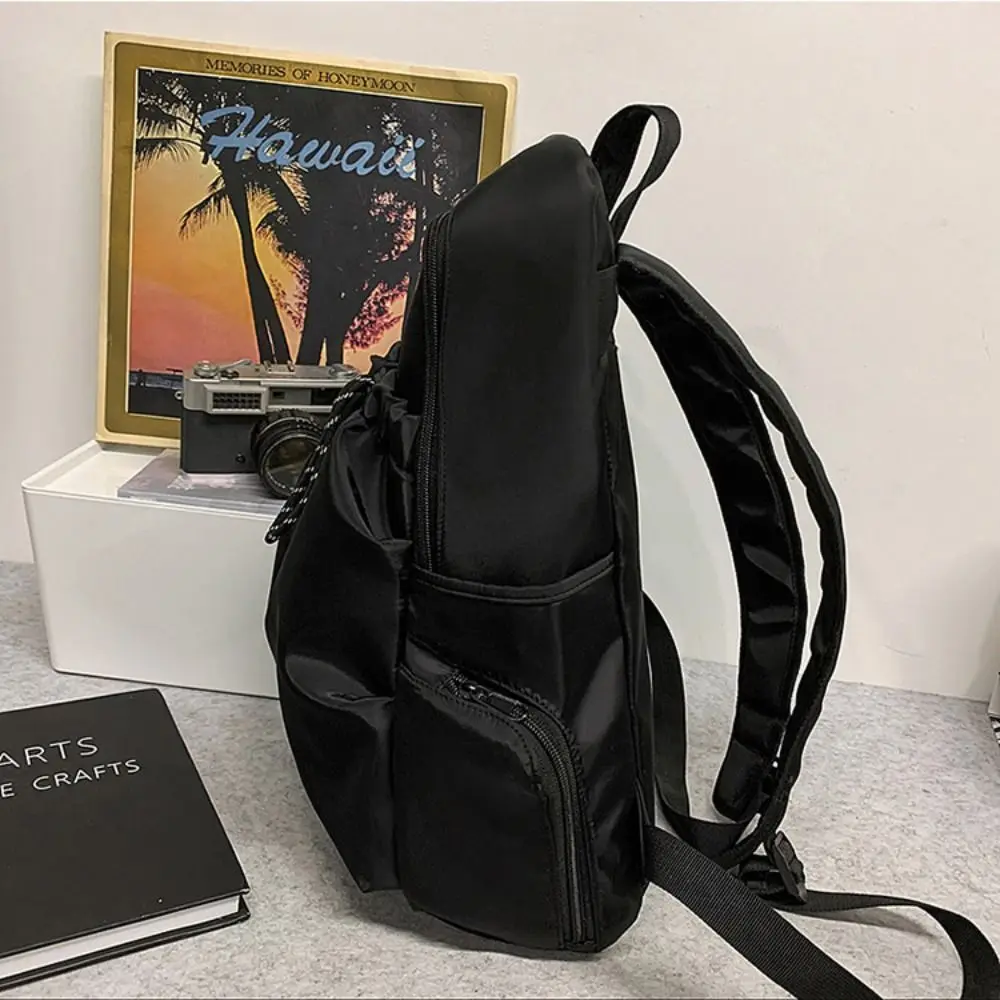 

Small Pack Sport Nylon Backpack Solid Color Korean Style Solid Color Shoulder Bag Multiple Pockets Handbag Casual Backpack