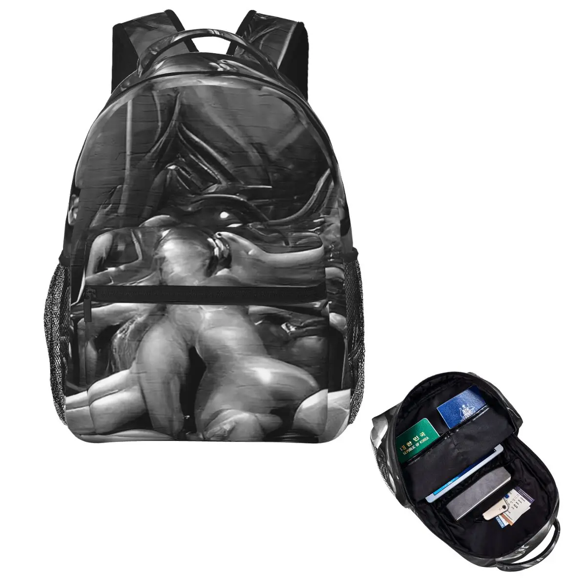 

Fine Art Painting Dark Surrealism Dark Abstract Art Student Backpack School Bag Hiking Daypack Fashion Bookbag Shoulder Bags