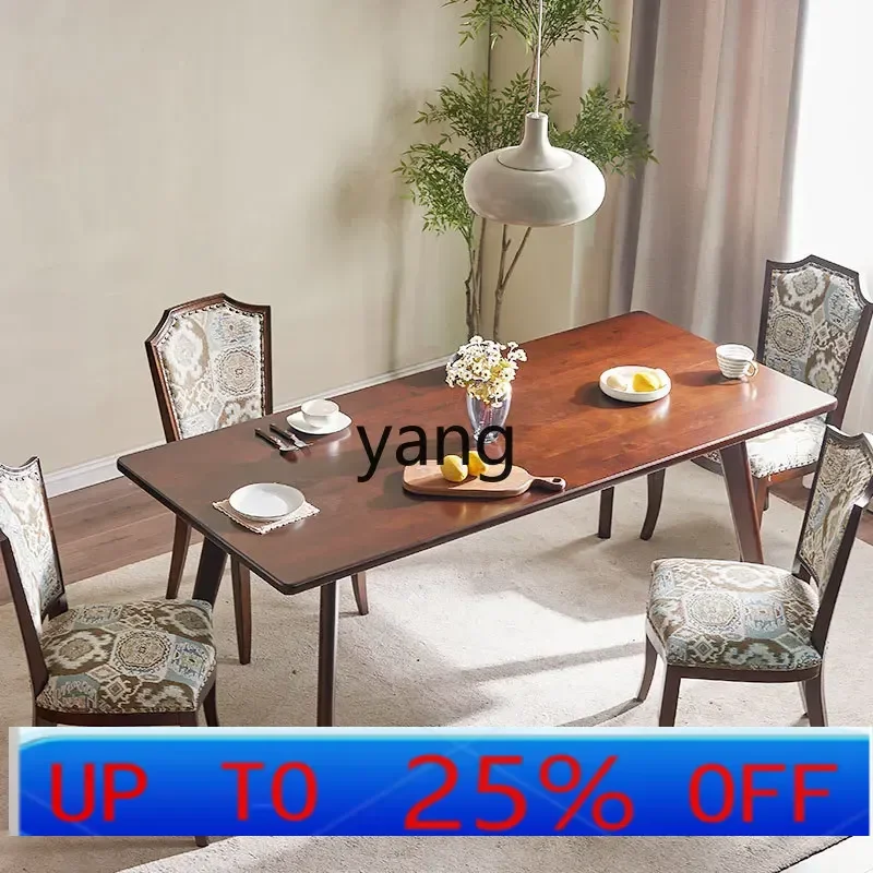 

LHH dining table all solid wood cherry wood large dining table combination