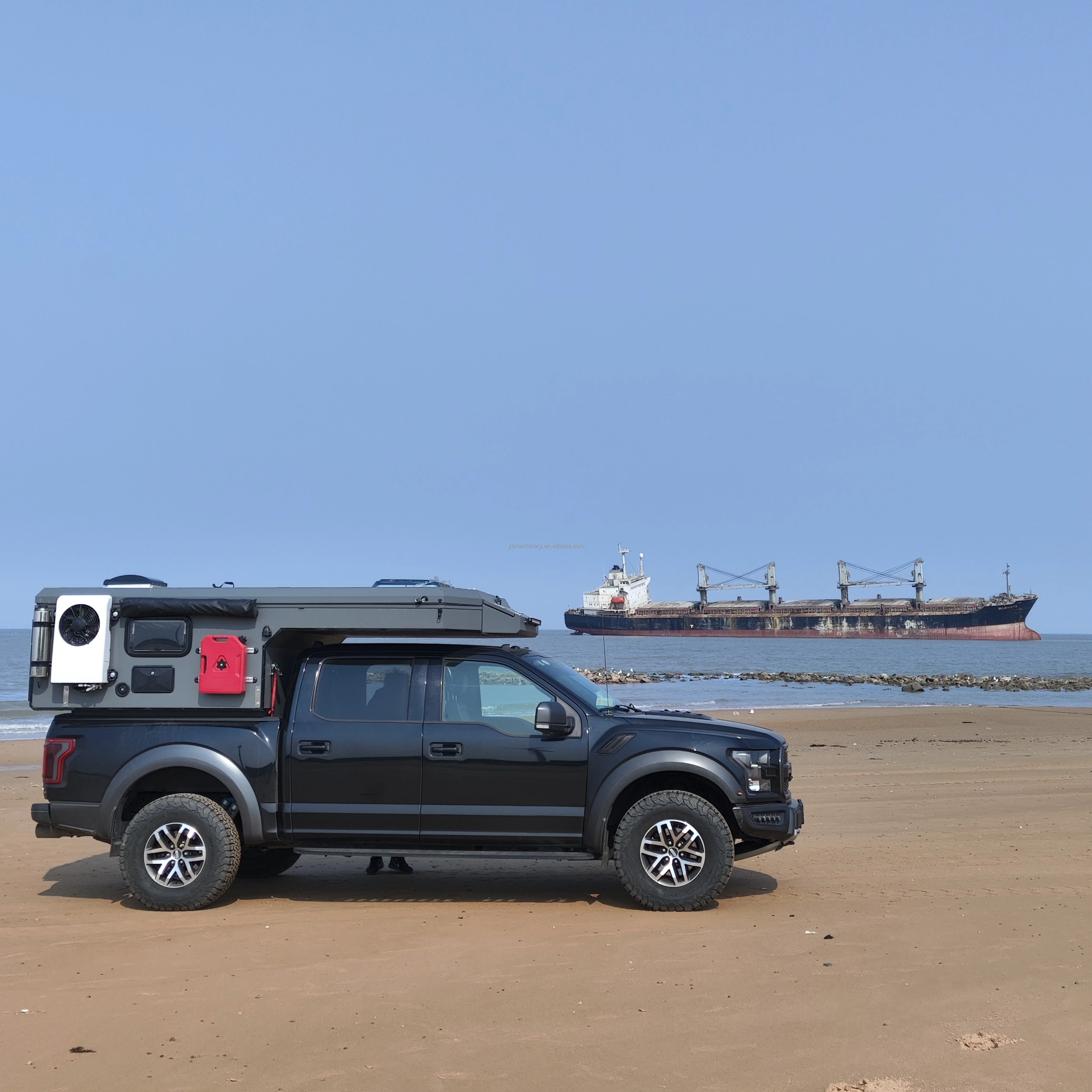 Compact Off Road Truck Camper Top Rated Reinforced Top Access Doors 3 Person Customizable Size for Adventure Camping Customize