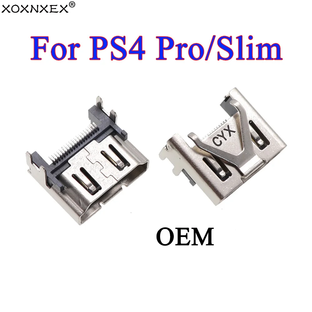 Xoxnxx 1 peça para sony ps4 pro hdmi, conector de tomada de exibição de porta compatível para console ps4 slim