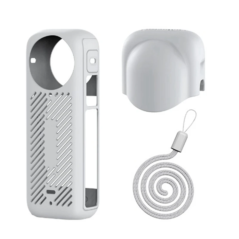 BNVN 실리콘 보호 키트, Insta360 X4 바디 실리콘 케이스 X4 렌즈 키트, 스포츠 카메라 보호 액세서리