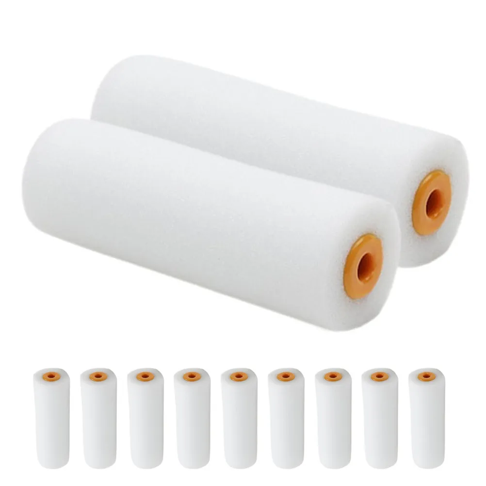 12Pcs Small Foam Paint Roller Set Embossed Fingertip Design for Walls Ceilings Furniture Doors Cabinets Fast Even Coverage