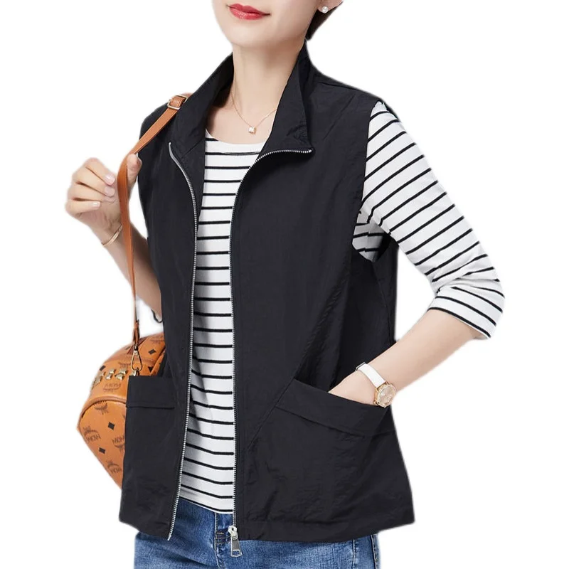 Gilet ort léger et décontracté pour femmes, vêtements de Protection solaire, tissu en Nylon pour les déplacements, pour personnes d'âge moyen et ly Faion