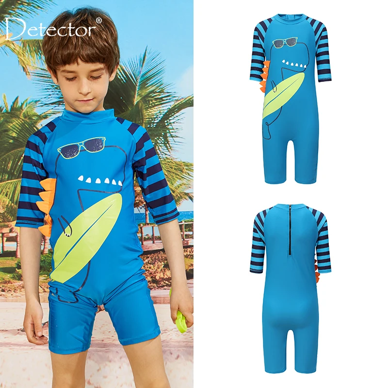 Children UPF50+ Cartoon Kids Swimwear Short Sleeve Baby Boy Swimwear One Piece Toddler Swimsuit Infant Bathing Suit for Boys