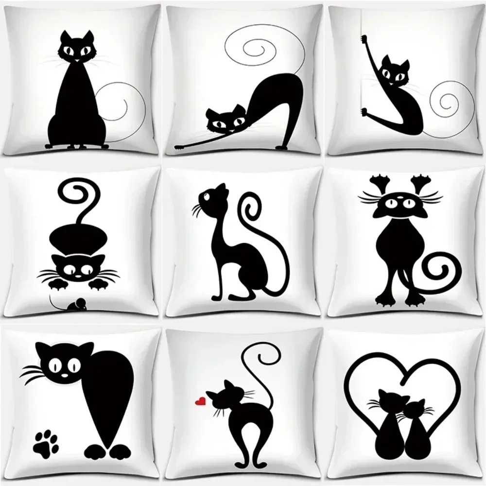 

cartoon cat series home decoration pillowcase square office