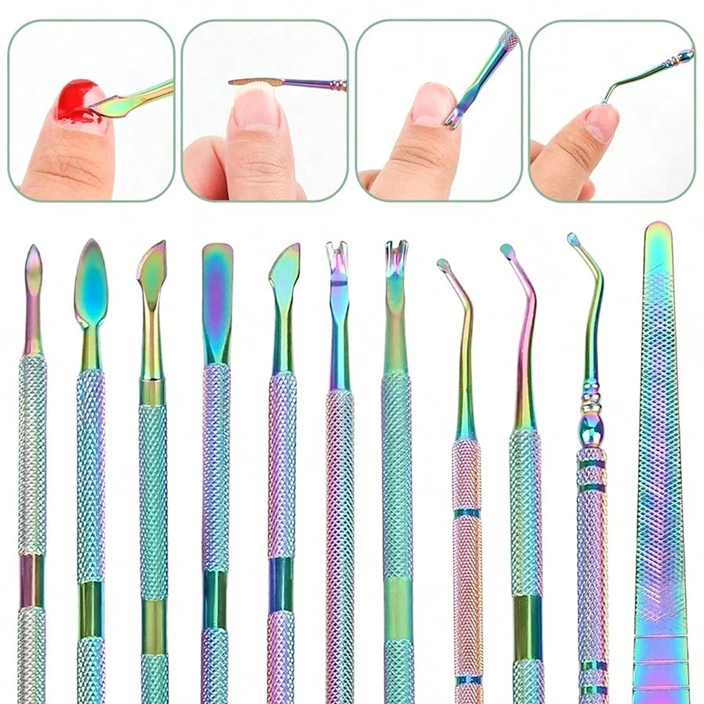 14/2/1 Pcs Stainless Steel Manicure & Pedicure Tool Set, Professional Nail Care Kit   with Cuticle Nipper, Nail File, Pusher & Brush for Salon & Home Use