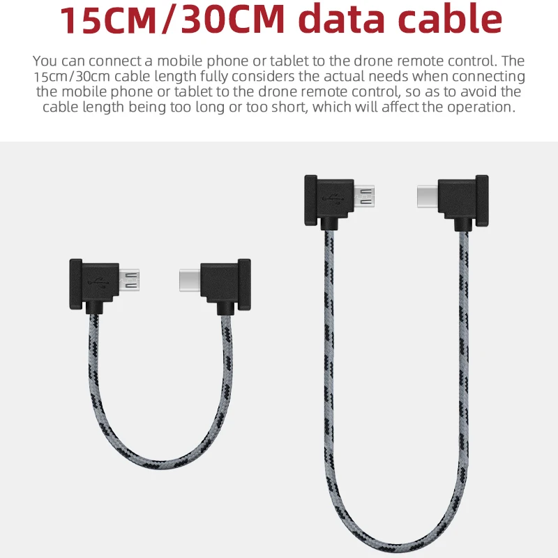 Kabel do transmisji danych dla DJI Mavic Mini/SE/Mavic 2/Mavic Pro/ Mavic Air/Spark pilot Tablet z funkcją telefonu część zamienna Drone akcesoria RC