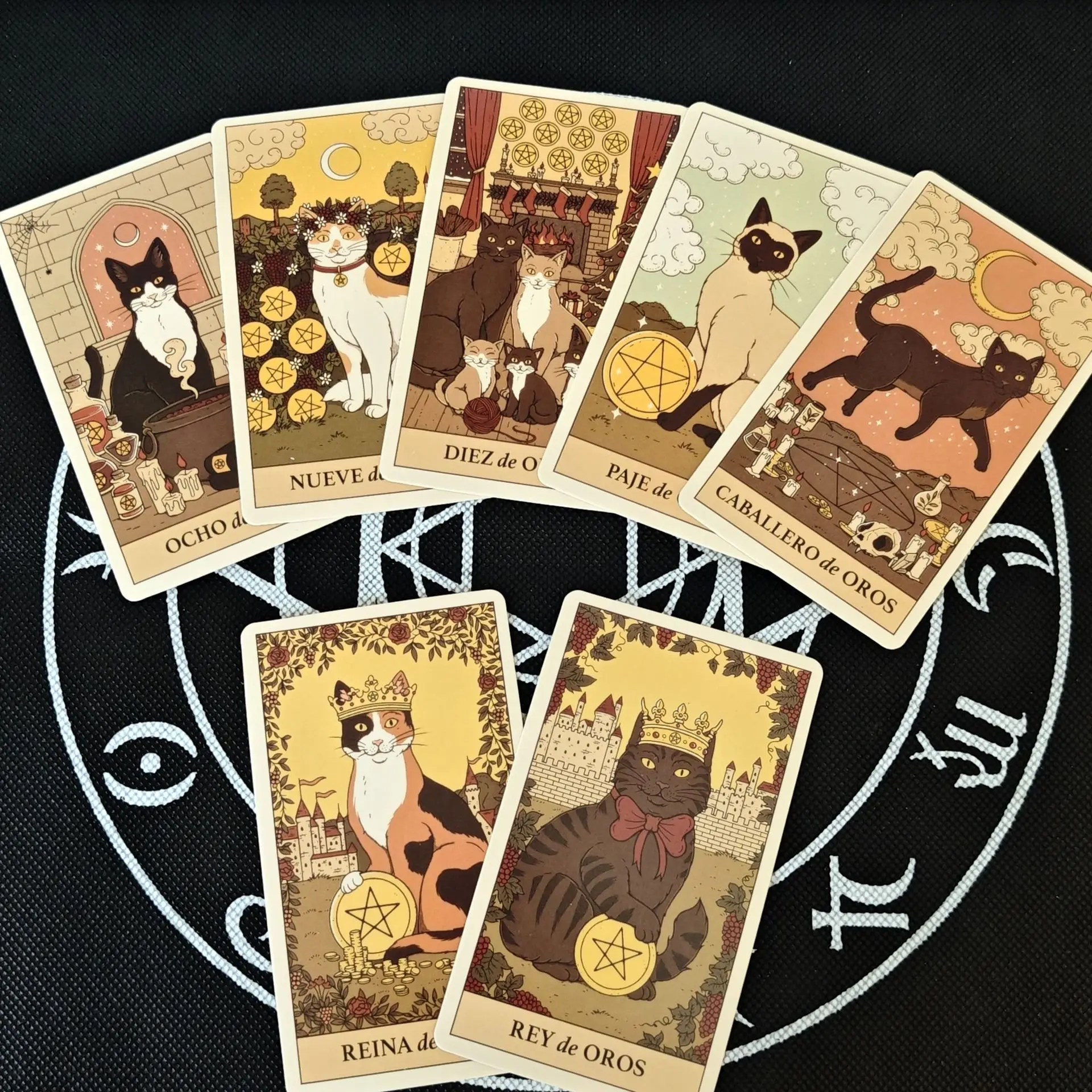 78 Card Cats Rule Earth Tarot Cards Party Tool For Cat Lovers and Tarot ...