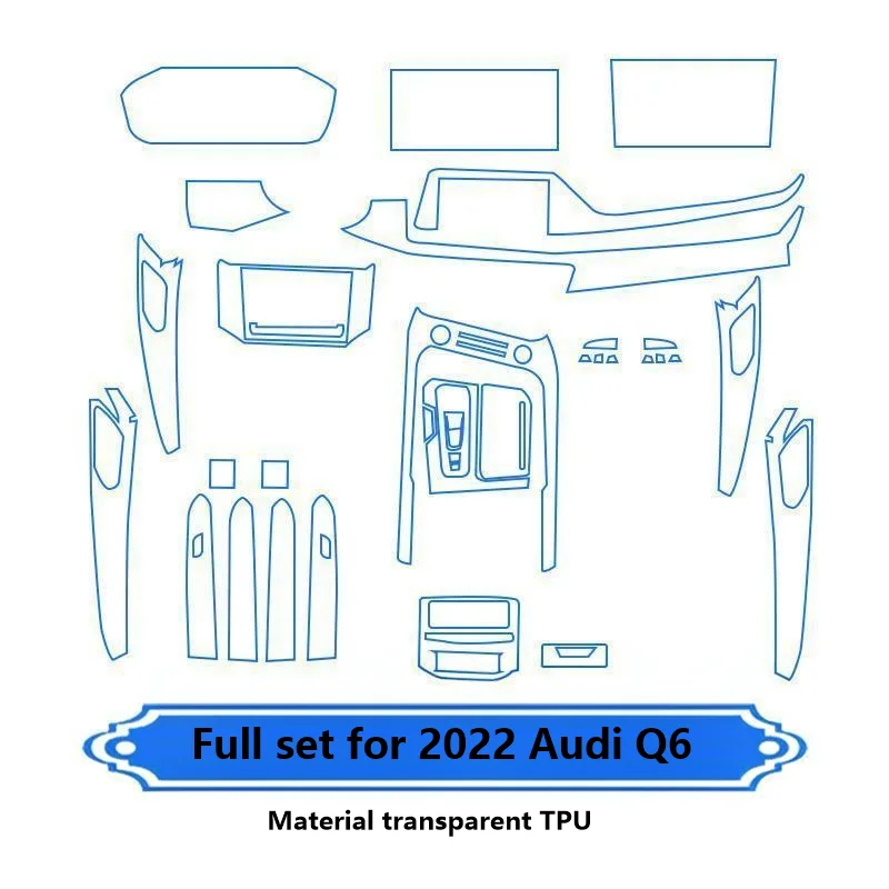 For 2022 Audi Q6 interior film dashboard navigation screen film car film gear center console sticker decoration