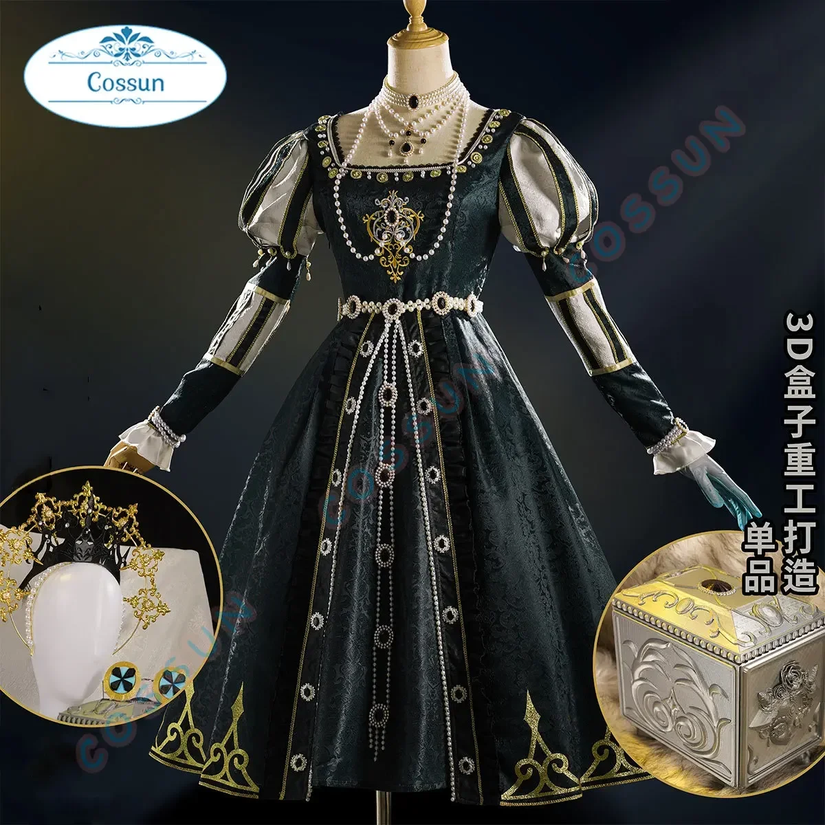 Game Identity V Journalist Alice Dross Cosplay Costume Women Cute Gothic Dress Halloween Party Outfit Anime Clothing