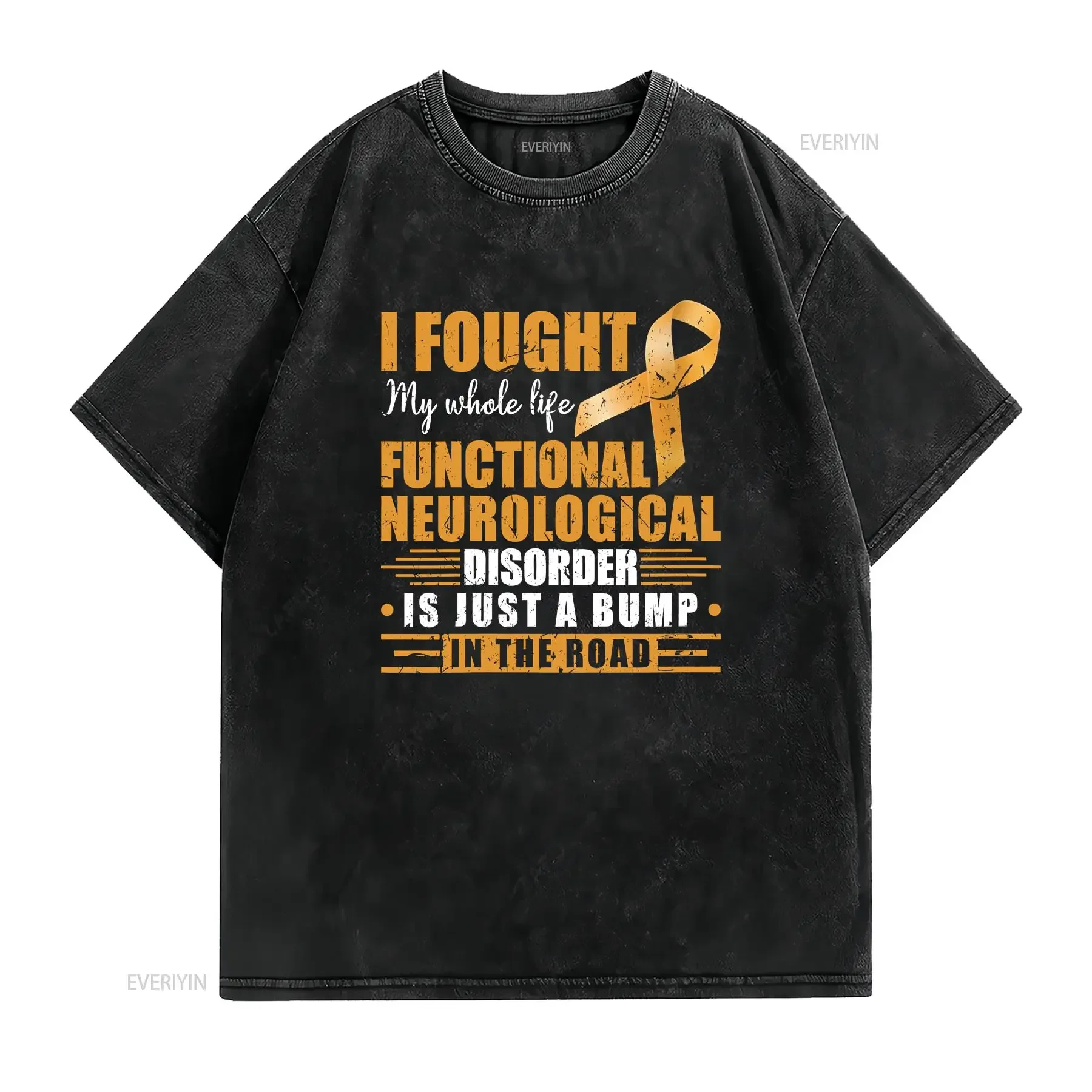 Functional Neurological Disorder FND Awareness T Shirt vintage Washed Versatile Soft fashion graphic Comfortable