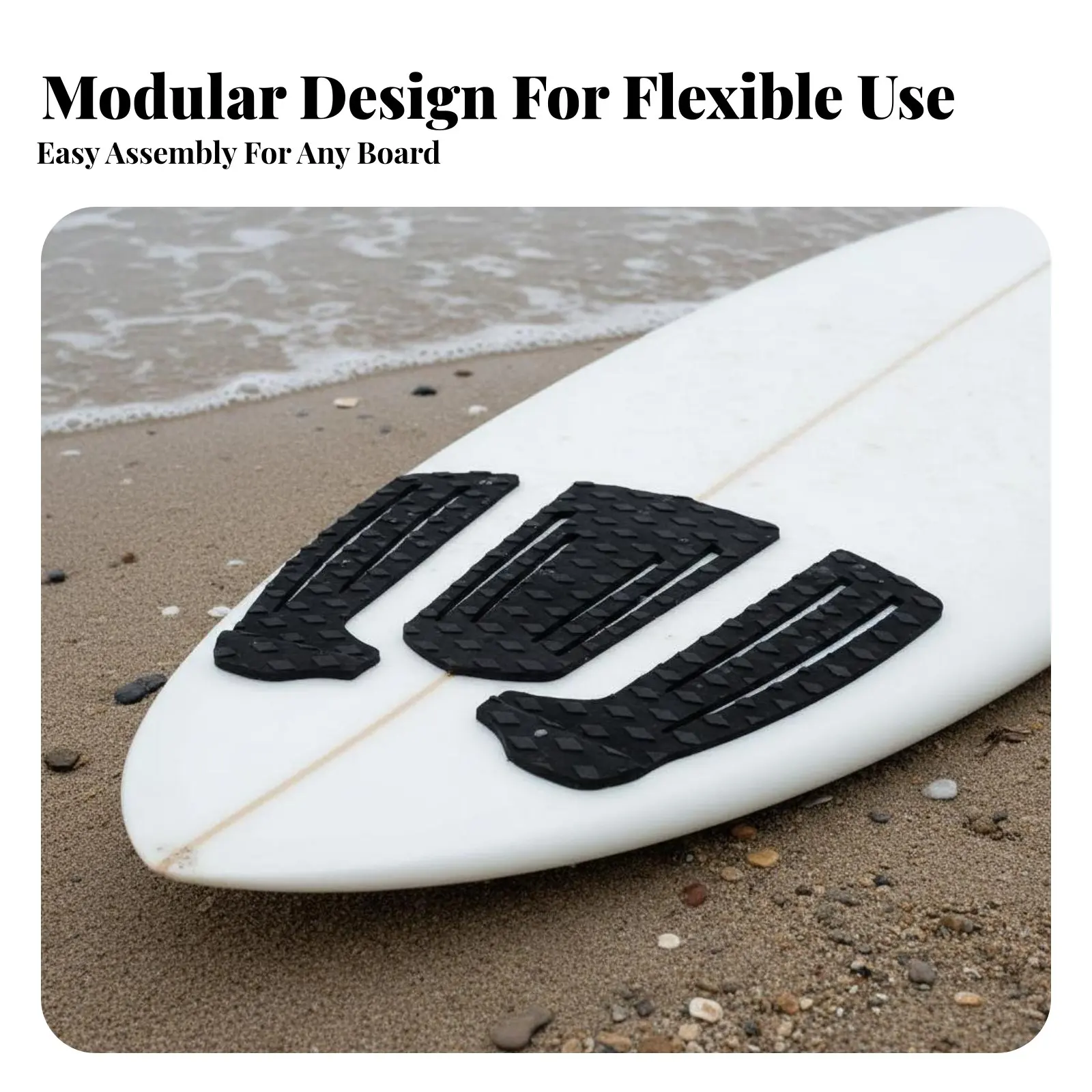 

Комплект из 2 противоскользящих накладок для доски для вейвбординга, пенорезиновые накладки-грипсы с геометрическим узором, 3M