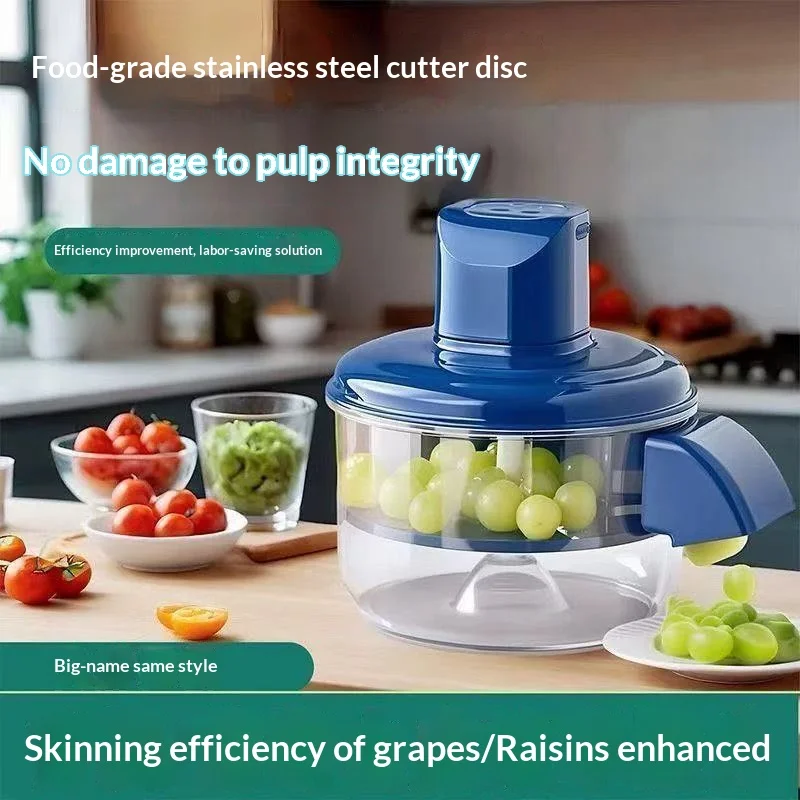 Newly Upgraded German Fully Automatic Grape Peeling Machine, Electric Wireless Peeler, Multifunctional Fruit and Vegetable Peeling Tool