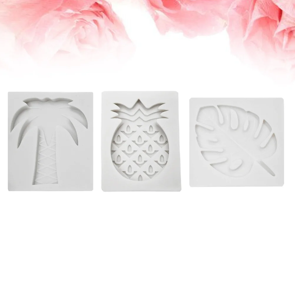 

3Pcs Tropical Fruits Cake Silicone Mold Premium Food Grade Flexible Reusable DIY Baking Utensils Chocolate Candy Fondant Ice