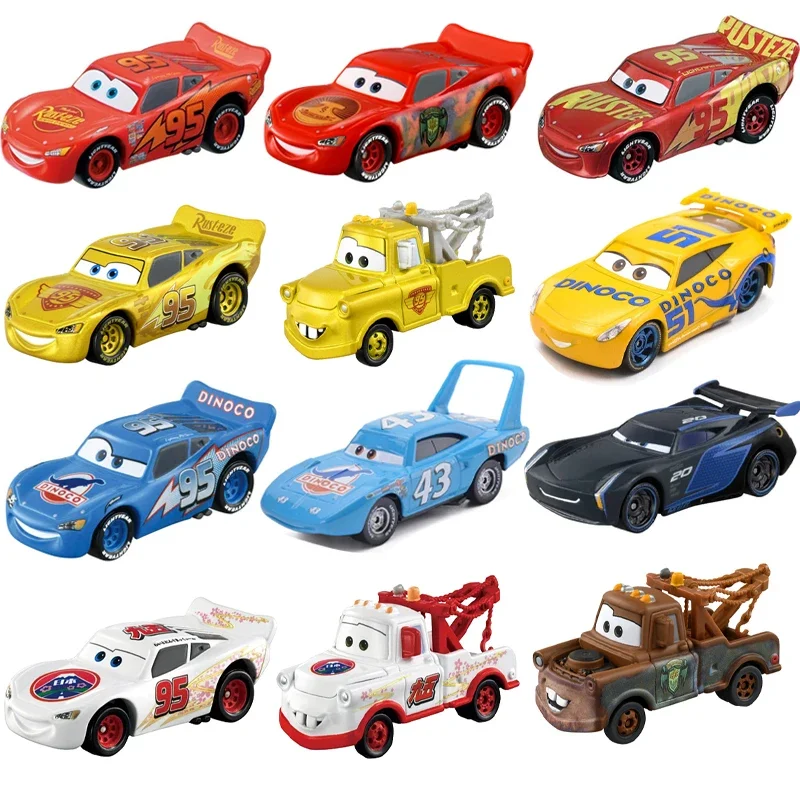 Tomica disney pixar carros relâmpago mcqueen racer mater 1:55 diecast liga de metal carros modelo brinquedos para presentes de aniversário das crianças