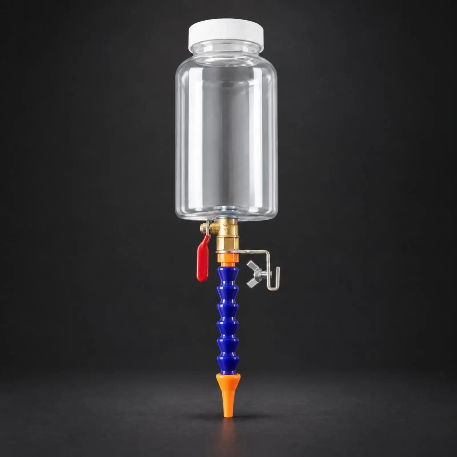 Grinder Dust Sprayer Water Supply Tool with Threaded Cap and Adjustable Brass Flow Control