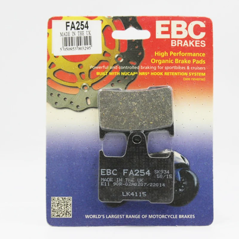 EBC Front Brake Pads FA254 For Suzuki GSXR600 K4/K5 2004-2005 Motorcycle Brake Block 59.75X57X8mm GSXR750 K4/K5 2004-2005