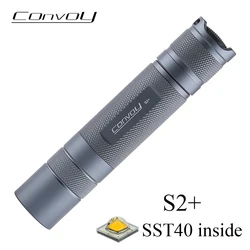 Convoy S2 Plus SST40 Flashlight Linterna Led 1800lm Flash Light 18650 Camping Fishing Working Light Mini Latarka Lanterna