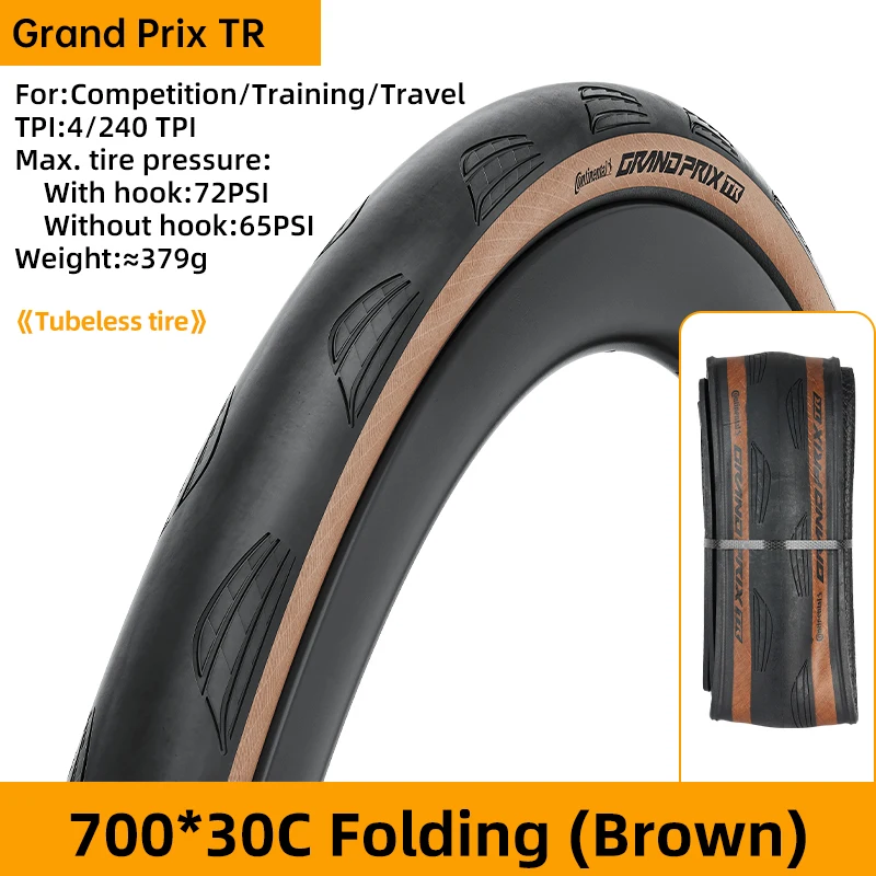 Continental Grand Prix Fahrradreifen 700 X 25C/28C/30C/32C Faltbarer Clincher-Reifen Schlauchlos/Schlauchtyp