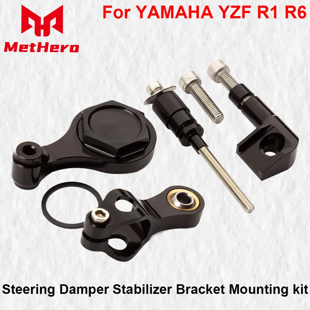 

Fit For YAMAHA YZF R1 2002-2018 YZF R6 2005-2020 Steering Damper Stabilizer Bracket Mounting kit YZF-R1 YZF-R6 Motorcycle Parts