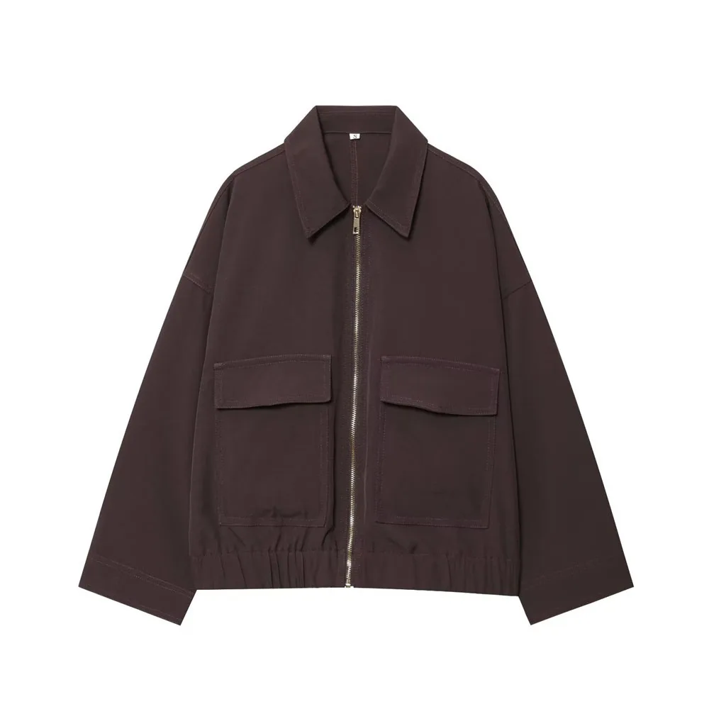 

Winter new women's fashion versatile pocket decoration jacket jacket