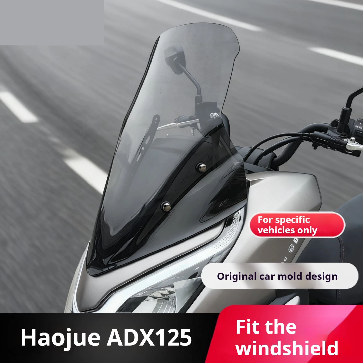 Heightened Front Windshield Rain Shield Wind Deflector Mod Accessories For Haojue ADX125 Parabrezza Alforjas