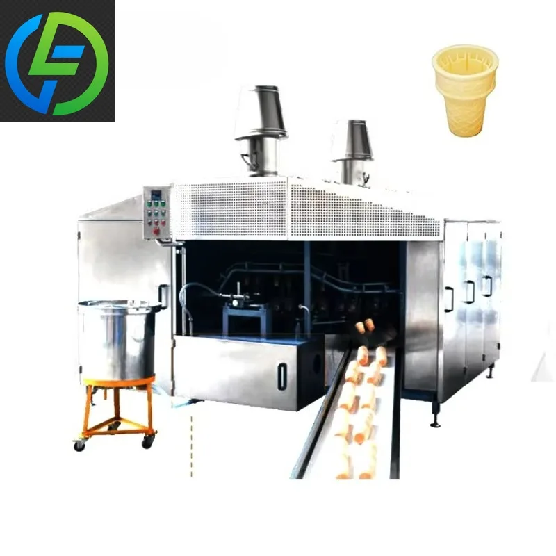 Customized 2025 Commercial Ice Cream Cone Forming Machine Automatic Wafer Cone Production with Integrated Sleeve Wrapper