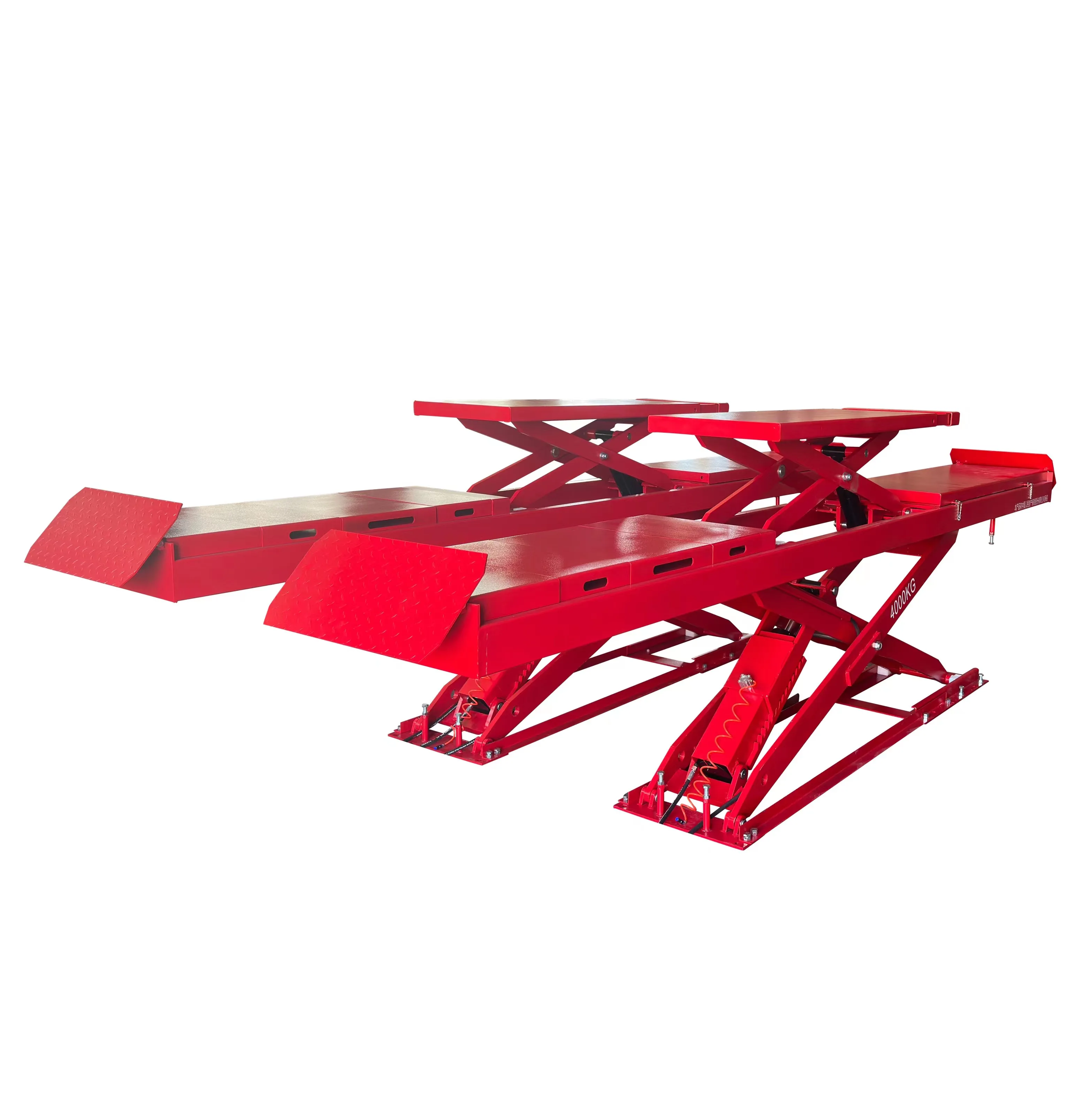 4000kg In-ground Alignment Scissor Car Lift For Car Four Wheel Alignment Calibration 4 Tons Large Car Hydraulic Scissor Lifter