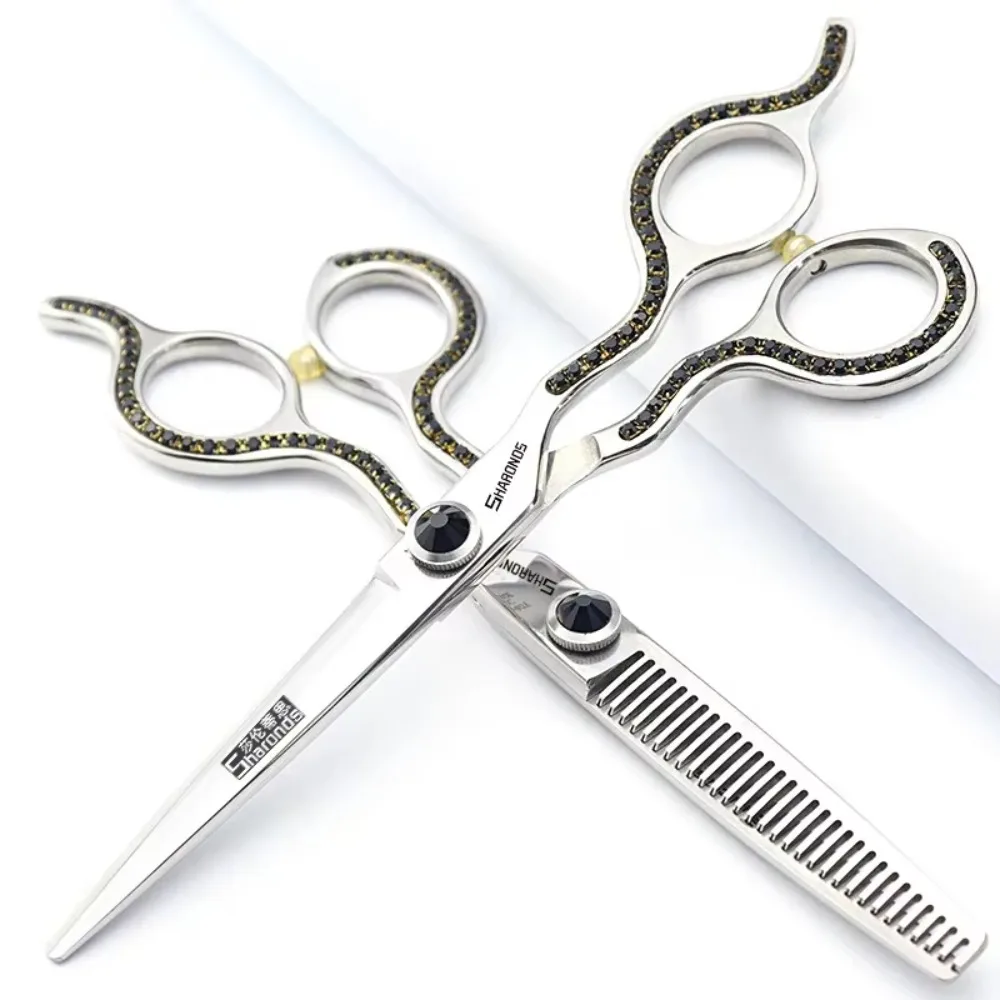 Hairdresser Recommends Japanese Original Hairdressing Set Flat Scissors V-Tooth Professional Scissors Hairdressing Scissors