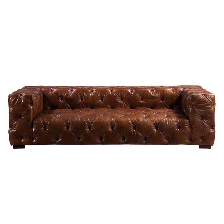 Vintage Chesterfield Corner Leather Sofa