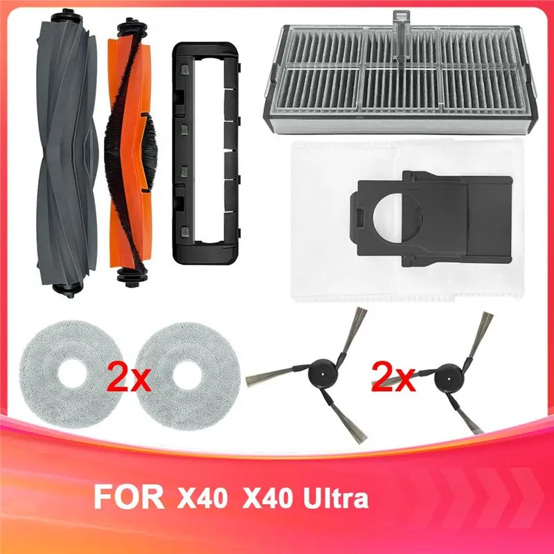 

A24F-Suitable For Dreame X40 Sweeper Accessories X40 Ultra Rag Dust Bag Main Glue Side Brush Brush Cover