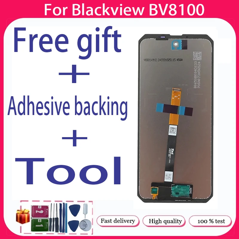 For Blackview BV8100+ LCD Display + Touch Screen+Free adhesive backing+Tool