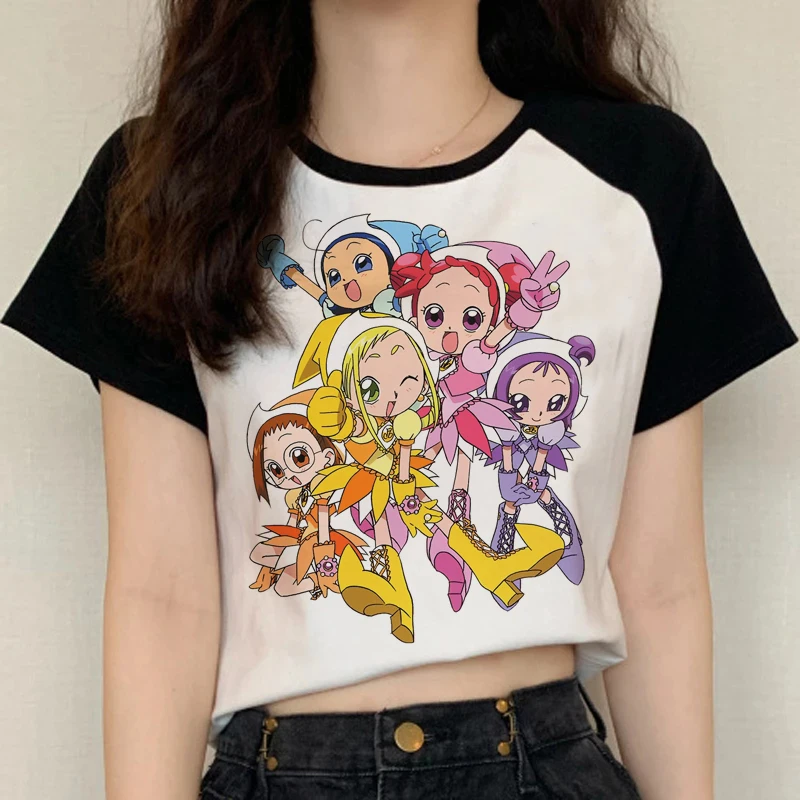 Magical Doremi Classic Women T Shirt Ojamajo Doremi Aiko Seno Anime Girls Graphic Tees O-neck Female Cartoon TShirt Femme