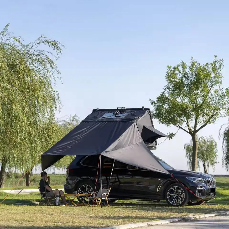 

ABS Hard Shell Roof Top Tent Quick Setup Waterproof Clamshell Oxford Fabric for Outdoor Adventures 4x4 Off-Road Camping 4-Person