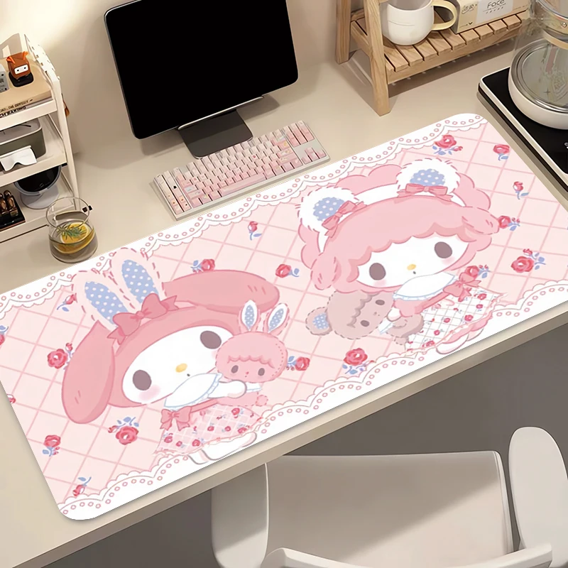 Large Office Mouse Pad My Melody Computer E-sports Players Desk Mat Table Keyboard Pad Laptop Carpet Accessories Gaming Mousepad