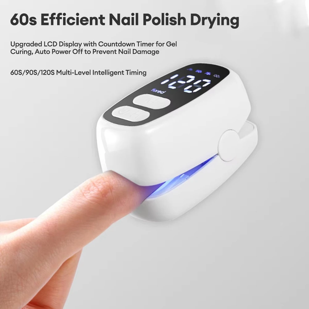 ใหม่ UV LED เครื่องเป่าเล็บโคมไฟเล็บขนาดเล็ก Fast แห้ง Curing Single Finger Professional เล็บเครื่องสําหรับเจล